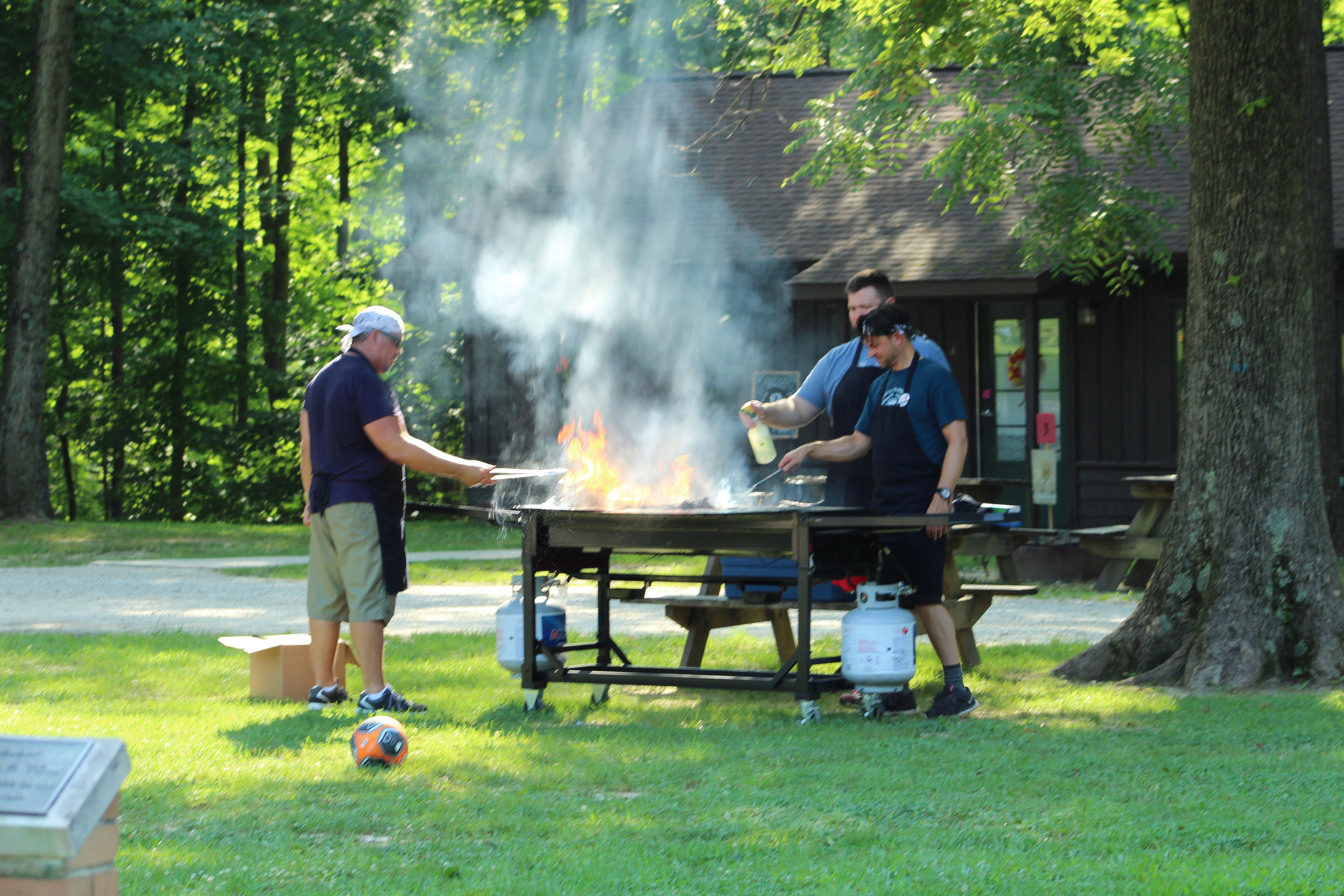 grilling meat